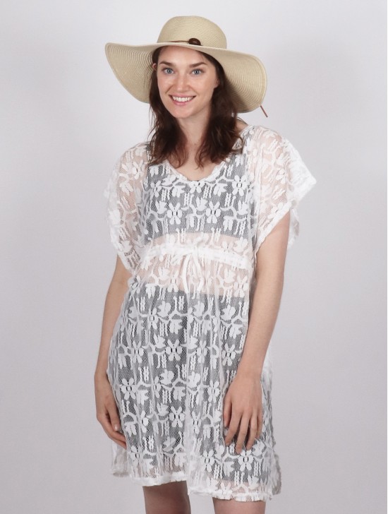 V-Neck Net Lace Fashion Top